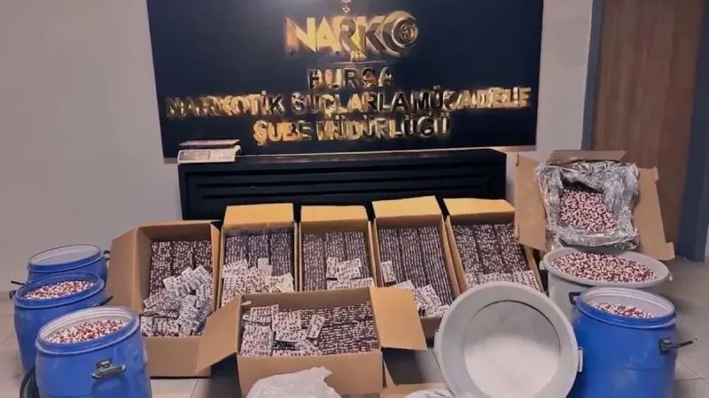 Bursa'da Şok Baskın! 300 Bin Uyuşturucu Hap Ele Geçirildi!