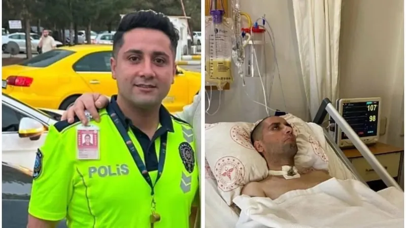 Polis İbrahim Halil, 8 aydır yaşam mücadelesi veriyor... Bir saat boyunca kalp krizi geçirdi
