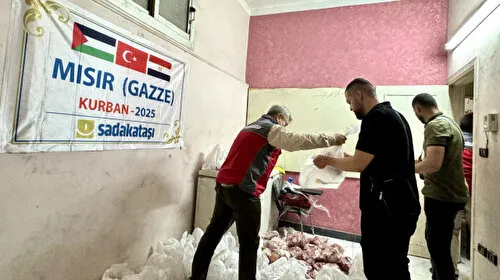 Sadakataşı'ndan Mısır'daki Filistinlilere Bayram Hediyesi! Kurban Eti Yardımı