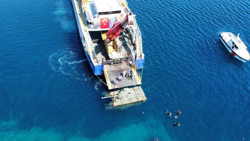 Saros Körfezi'ne tank batırıldı