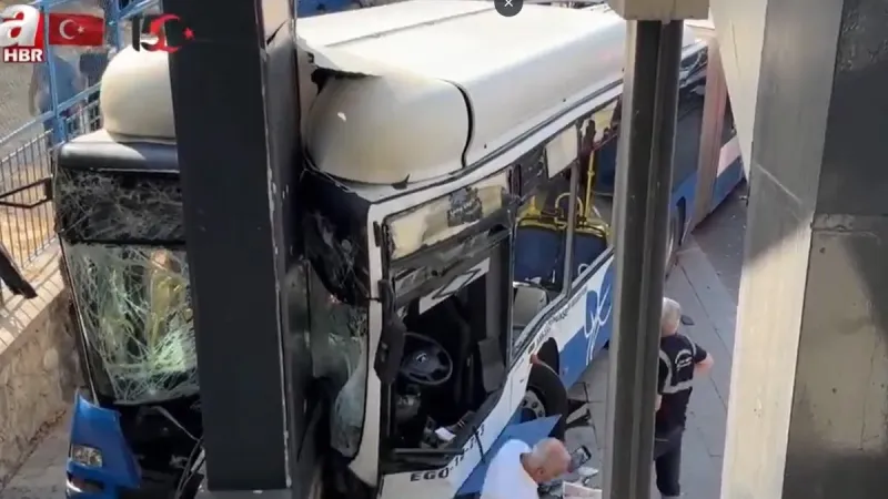 Ankara'da Korkunç Kaza! EGO Otobüsü Devrildi: Yaralılar Var!