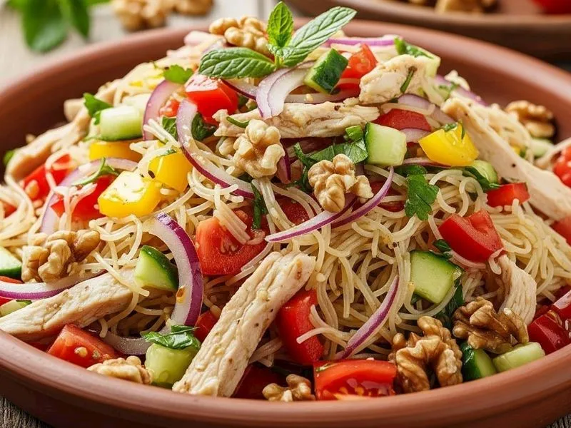 Tavuklu Tel Şehriye Salatası