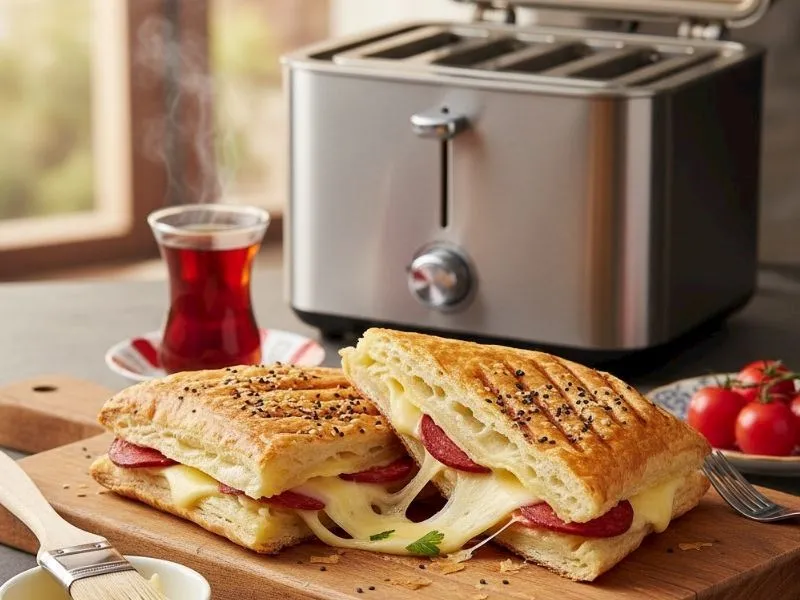 Tost Makinesinde Milföy Sandviç: Pratik Lezzet Şöleni!